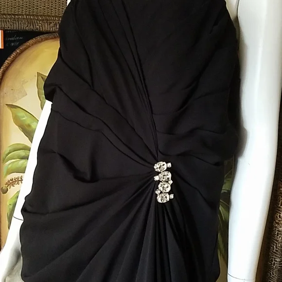 Davids Bridal Formal black dress - Picture 6 of 8